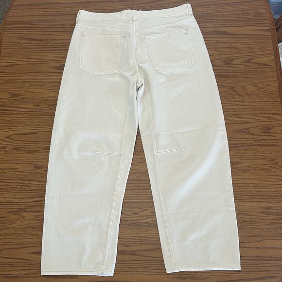 Madewell The Darted Barrel Leg Jeans Canvas Denim Button Fly Size 29 NWT - Picture 2 of 10